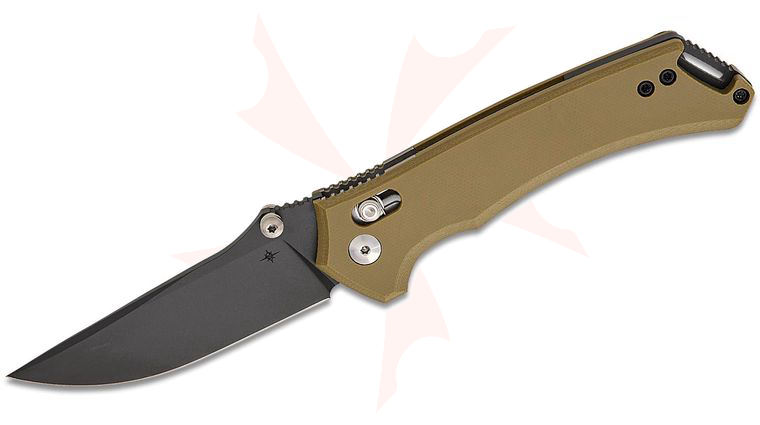 Toor Knives Draper Crossbar Lock Folding Knife 3.5 inch CPM-MagnaCut SOCOM Black Drop Point Blade, OD Green G10 Handles, Reversible Deep Carry Clip