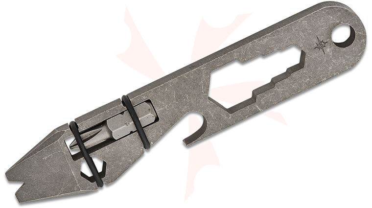 Toor Knives Natural Titanium Keychain Mini Multi-Tool, 4.1 inch Overall