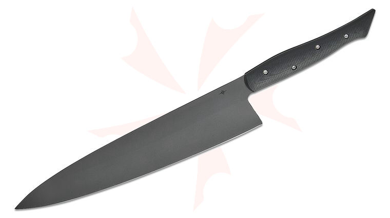 Toor Knives Myers Kitchen Chef's Knife 9.5 inch CPM-MagnaCut Black Blade, Black G10 Handles, Kydex Sheath