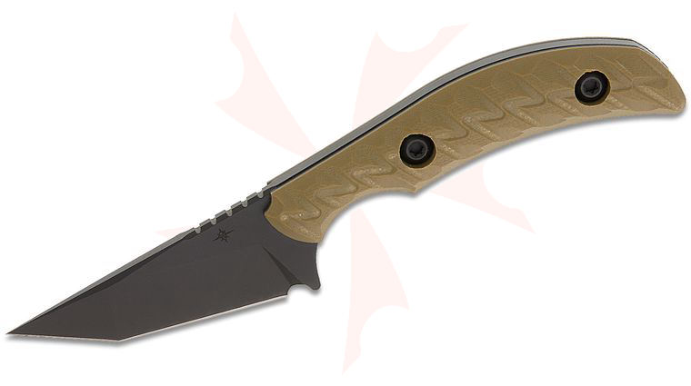 Toor Knives Shifter T (STR T) Fixed Blade Knife 2.75 inch CPM-M4 Black KG Gunkote Tanto Blade, Milled Ranger Green G10 Handles, Black Kydex Sheath
