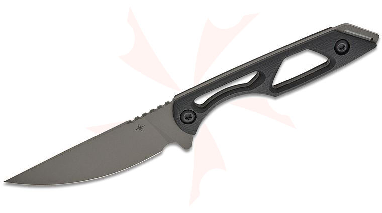 Toor Knives Willow Fixed Blade Knife 3.75 inch CPM-154 Spanish Moss Drop Point Blade, Skeletonized Black G10 Handles, DuoTone Kydex Sheath