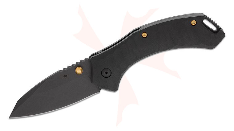 Toor Knives XT1 Delta Liner Lock Folding Knife 3.25 inch CPM-S35VN Black Oxide Drop Point Blade, Milled Phantom Gray G10 Handles