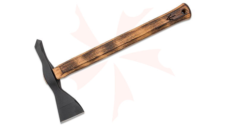 American Tomahawk Company Model 1 Gold Point Limited Edition Tomahawk 14.125 inch Overall, Faceted Tennessee Hickory Wood Handle, Kydex Sheath with MOC Straps