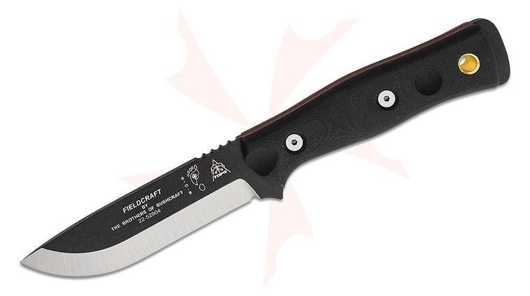 TOPS Knives BOB Brothers of Bushcraft Hunter 4-5/8 inch 1095 Blade, Black G10 Handles