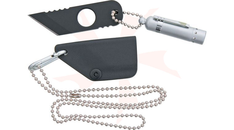 TOPS Knives ALRT 01 Neck Knife 1-3/8 inch 1095 Carbon Steel Blade, Kydex Sheath