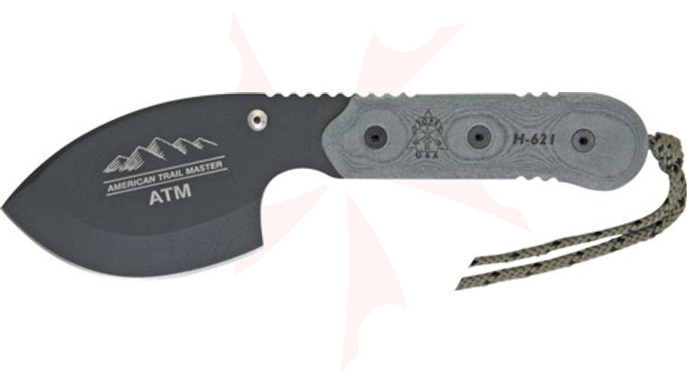 TOPS Knives 4 inch American Trail Maker with Black Micarta Handles