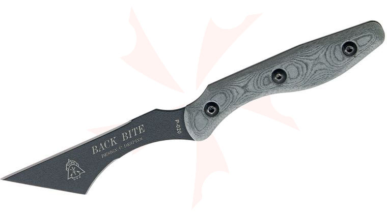 TOPS Knives BKBT-01 Back Bite 4 inch 1095 Wharncliffe Blade, Micarta Handles, Kydex Sheath