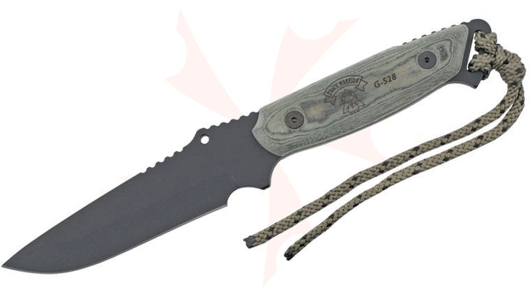TOPS Knives Dawn Warrior Fixed 5-1/2 inch 1095 Drop Point Blade, Micarta Handles, Kydex Sheath