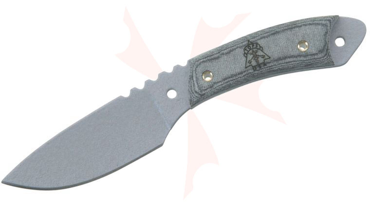 TOPS Knives SPH-01 Sparrow Hawke Fixed 2 inch 1095 Drop Point Blade, Black Linen Micarta Handles, Kydex Sheath