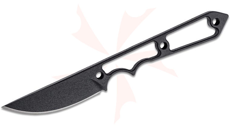 TOPS Knives Street Spike Fixed 2.75 inch Black Tanto Blade, Black Kydex Sheath