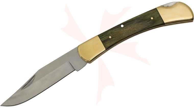 Utica Traditional Hunter Lockback Folding Knife 3-3/4 inch Blade, Hardwood Handles