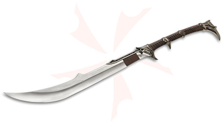 United Cutlery Kit Rae Swords of the Ancients Savathos Mithrodin War Sword 43.5 inch Overall, Unsharpened, Leather Wrapped Handle, No Sheath
