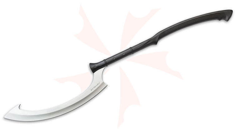 United Cutlery Honshu Khopesh Sword 19.5 inch 7Cr13 Satin Blade, Injection Molded Nylon with EDM Textured Grip Handle, Leather Sheath