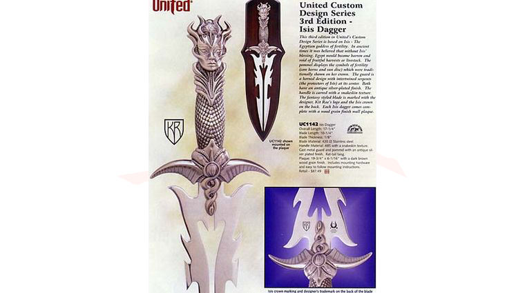 その他 K276 UC1142 United CUTLERY BRANDS United Cutlery Isis Dagger - KnifeCenter - UC1142 - Discontinued