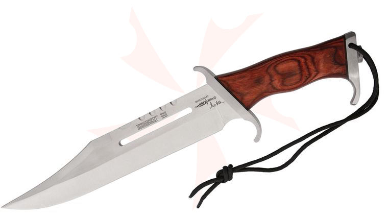 Gil Hibben III Bowie Knife 11 inch Blade and Leather Sheath