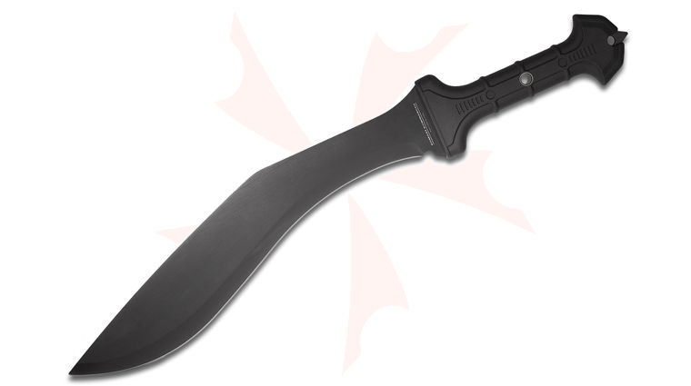 United Cutlery Combat Commander Gladius Kukri 15.25 inch Black 1065 Blade, TPR Handle, Nylon Sheath