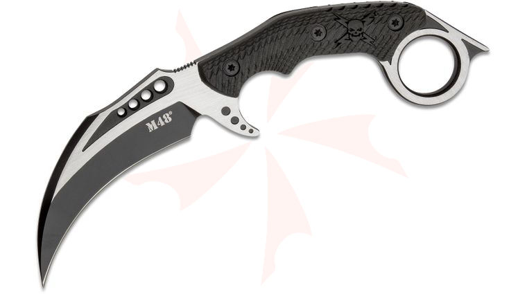 United Cutlery M48 Falcon Karambit 5.25 inch Two-Tone Hawkbill Blade, TPU and Nylon Sheath