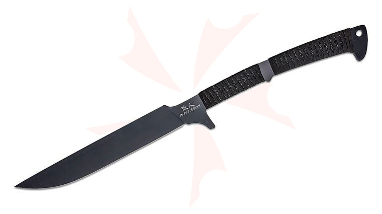 United Cutlery Black Ronin Tak-Kana Sword 14.625 inch Black Blade, Black Faux-Rayskin and Nylon Cord Wrapped Handle, Molded Polypropylene Sheath