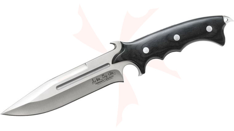 United Cutlery Gil Hibben Legacy Combat Fighting Knife 5-7/8 inch Blade, Micarta Handles, Leather Sheath