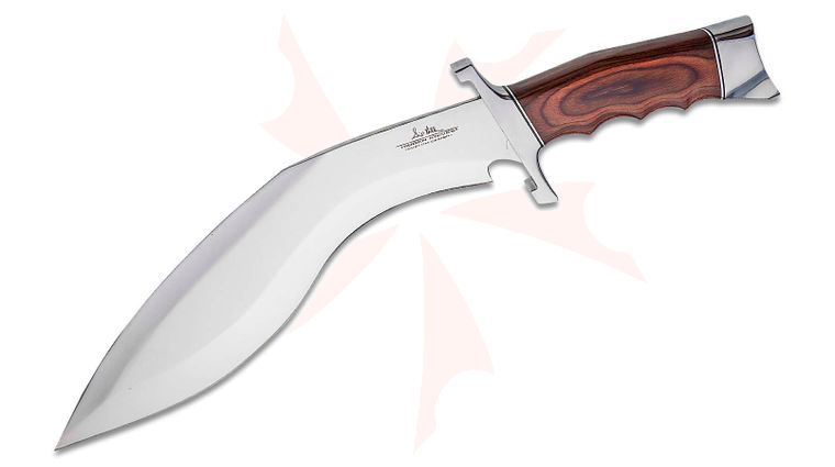 United Cutlery Gil Hibben Kukri Fighter Knife 11.875 inch Blade, Pakkawood Handle, Leather Sheath