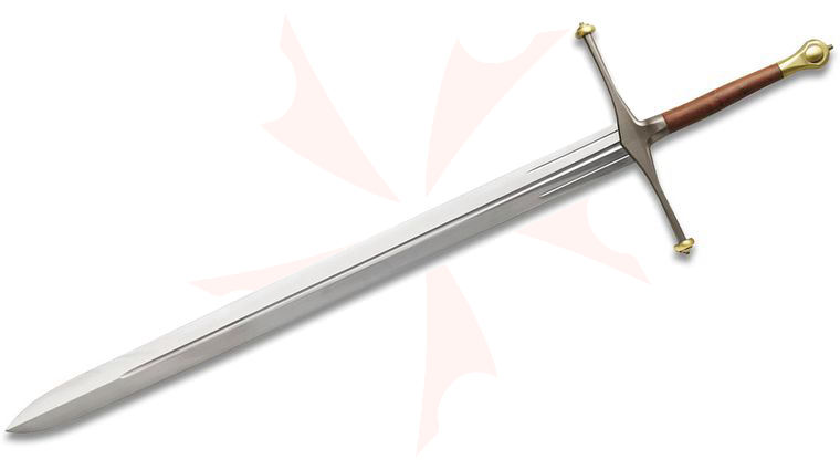 Valyrian Steel Game of Thrones Ice, Sword of Eddard Stark w/ Wooden Display Plaque