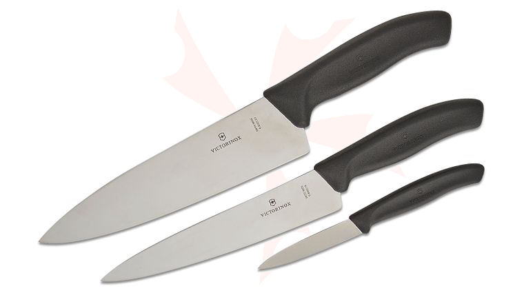 Victorinox Swiss Classic 3-Piece Chef Set , Black TPE Handles