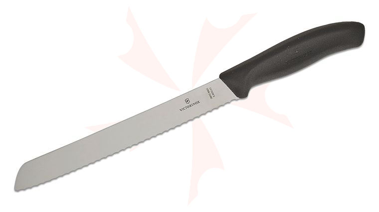 Victorinox Swiss Classic 8.25 inch Serrated Bread Knife, Black TPE Handle