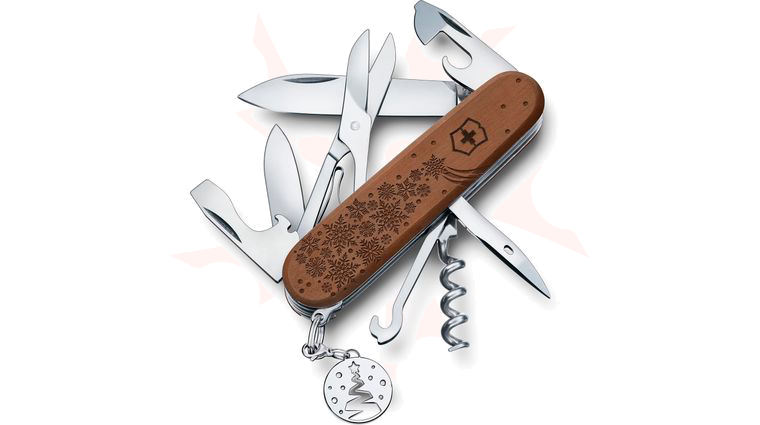 Victorinox Swiss Army Climber Winter Magic Special Edition 2025 Multi-Tool, 3.6 inch Pear Wood Handles