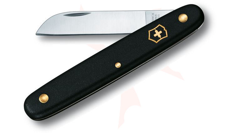 Victorinox Swiss Army 4 inch Floral Knife, Black
