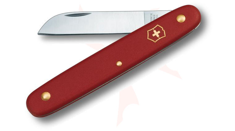 Victorinox Swiss Army 4 inch Floral Knife, Red