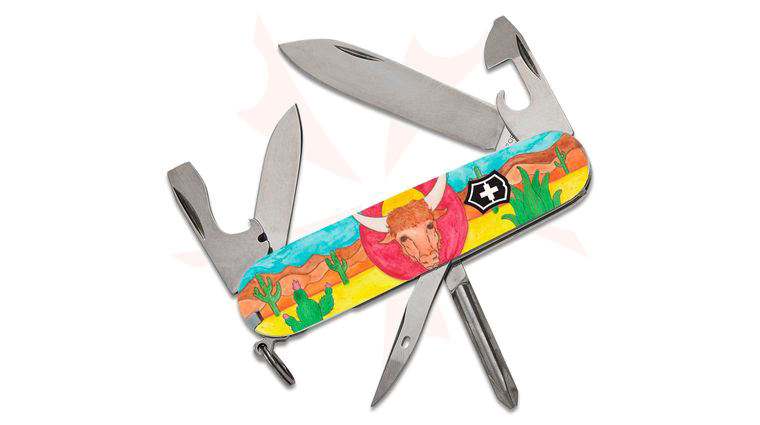 Victorinox Swiss Army Tinker Multi-Tool, Southwest, 3.6 inch Closed - KnifeCenter Exclusive Leela Rae Design