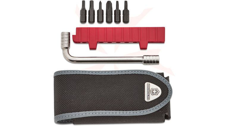 Victorinox Swiss Army SwissTool Black Nylon Pouch with Wrench and 6-Piece Bit Set