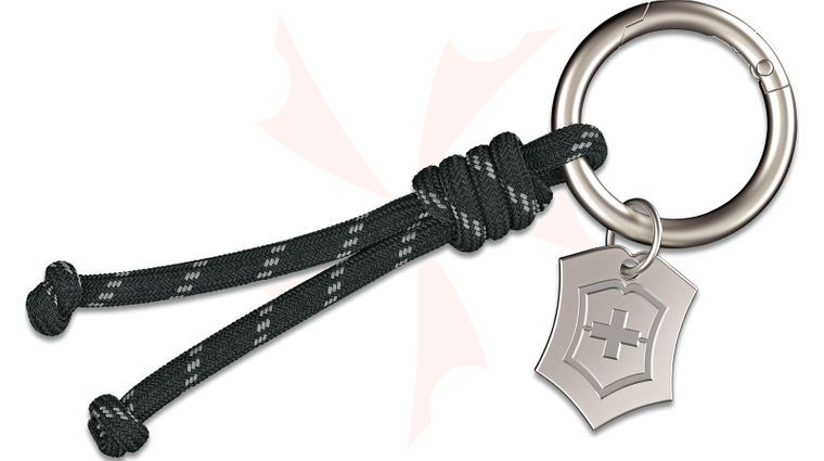 Victorinox Swiss Army Key Ring Paracord Lanyard, Gray/Black