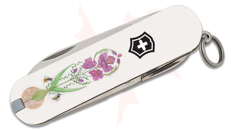 Victorinox Swiss Army Flowers Classic SD Multi-Tool, 2.3 inch Closed - KnifeCenter Exclusive Leela Rae Design