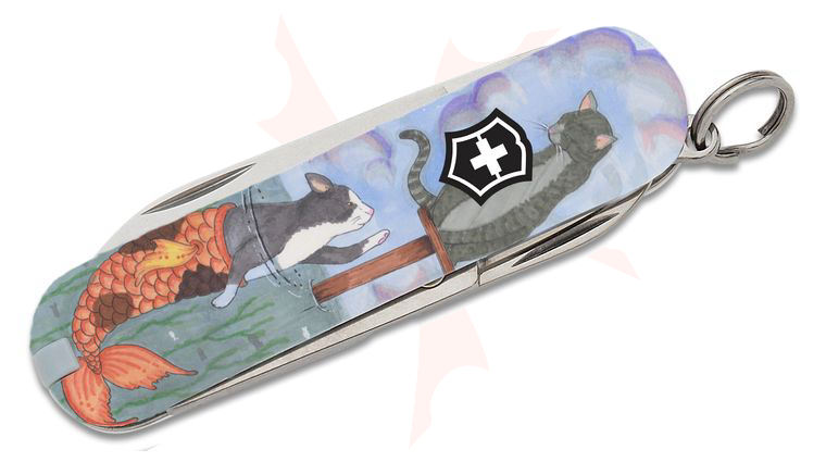 Victorinox Swiss Army Water Kitties Classic SD Multi-Tool, 2.3 inch Closed - KnifeCenter Exclusive Leela Rae Design