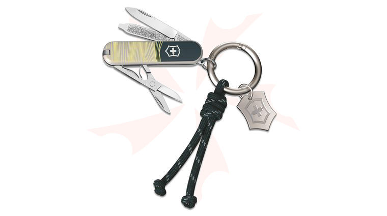 Victorinox Swiss Army Live to Explore Classic SD Slipjoint Multi-Tool, New York Style, 2.3 inch Closed, Gray Cord Key Ring