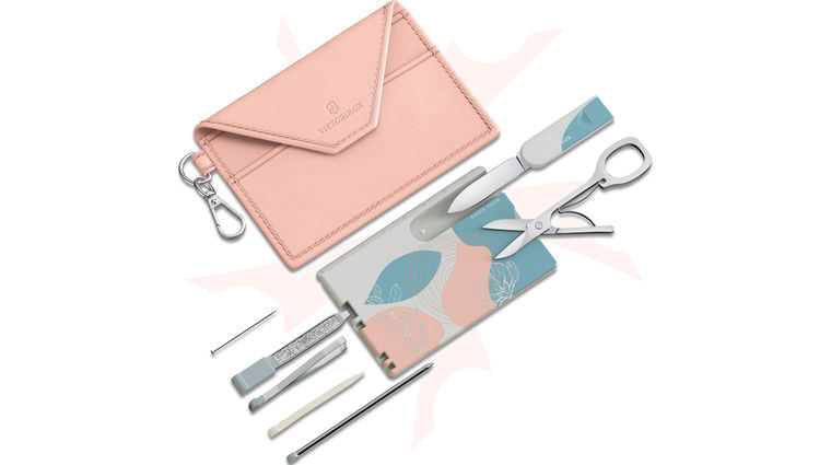 Victorinox Swiss Army Live to Explore SwissCard Multi-Tool, Paris Style, Leather Card Case