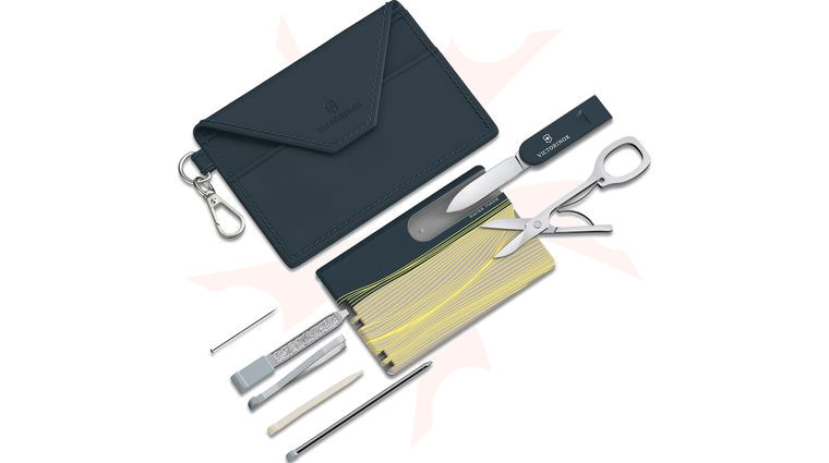 Victorinox Swiss Army Live to Explore SwissCard Multi-Tool, New York Style, Leather Card Case