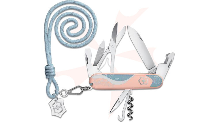 Victorinox Swiss Army Live to Explore Companion Multi-Tool, Paris Style, 3.6 inch Closed, Blue/Gray Neck Cord