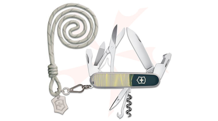 Victorinox Swiss Army Live to Explore Companion Multi-Tool, New York Style, 3.6 inch Closed, Beige Neck Cord