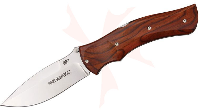 Viper Knives Start Folding 4 inch Satin N690Co Drop Point Blade, Cocobolo Wood Handle