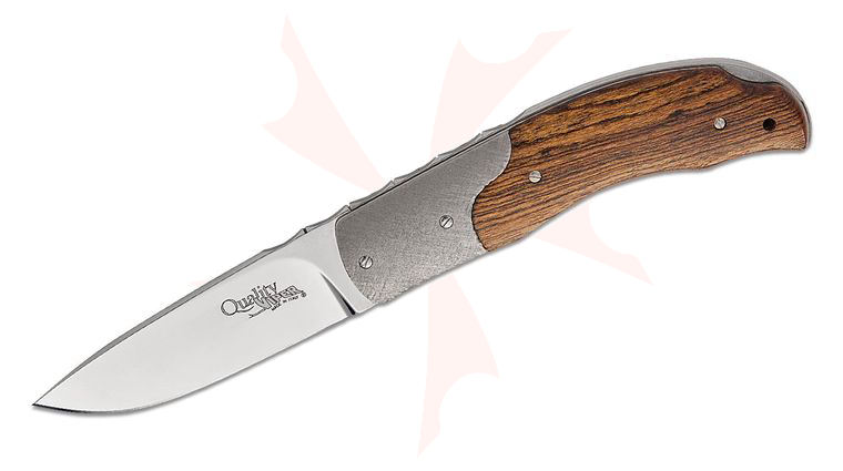 Viper Knives Quality Lockback Folding Knife 3 inch N690Co Polished Drop Point Blade, Ebony Wood Handles with hammered Titanium Bolsters, Leather Pocket Sheath