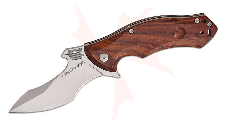 Viper Knives Maga Folding 3.625 inch Satin N690Co Recurved Blade, Cocobolo Wood Handle