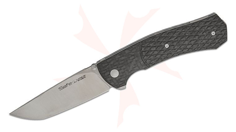 Viper Knives Safe Liner Lock Flipper Knife 3.74 inch M390 Satin Tanto Blade, 3D Milled Carbon Fiber Handles
