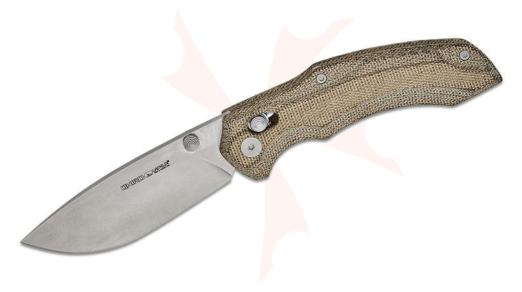 Viper Knives Denis Simonutti Oniro Crossbar Lock Folding Knife 3.19 inch CPM-MagnaCut Stonewashed Drop Point Blade, 3D Machined Green Canvas Micarta Handles