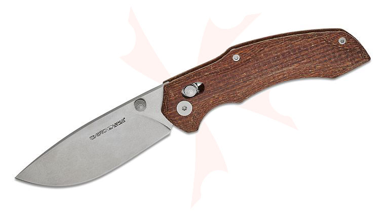 Viper Knives Denis Simonutti Oniro Crossbar Lock Folding Knife 3.19 inch CPM-MagnaCut Stonewashed Drop Point Blade, 3D Machined Brown Burlap Micarta Handles