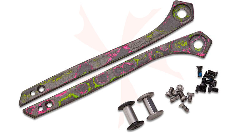 Vosteed Knives Kroc 329 Watermelon Sugar CamoCarbon Inlays, Knife Not Included