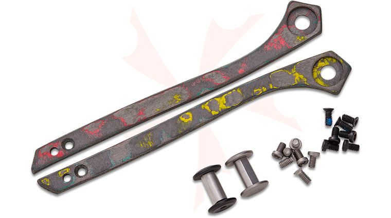 Vosteed Knives Kroc 329 Rasta CamoCarbon Inlays, Knife Not Included