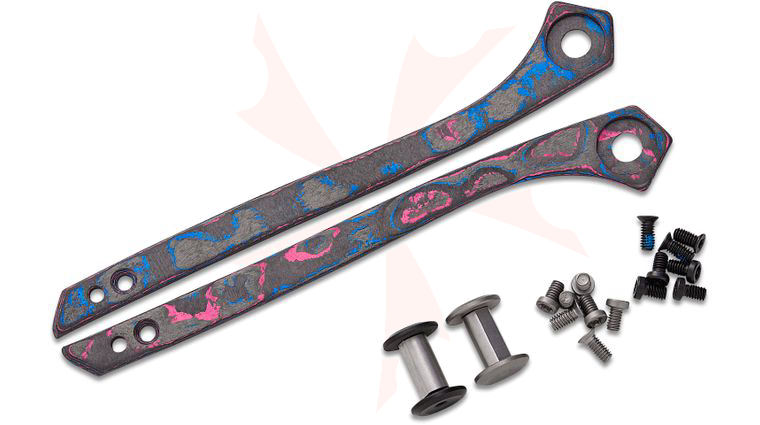 Vosteed Knives Kroc 329 Miami Vice CamoCarbon Inlays, Knife Not Included