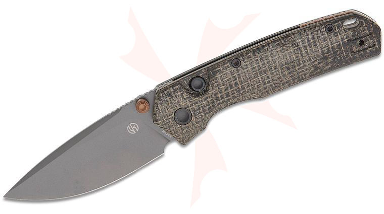 Vosteed Knives TuffKnives Psyop 299 Top Liner Lock Folding Knife 2.99 inch S35VN Destroyer Gray Drop Point Blade, Black Norplex UltreX Micarta Handles